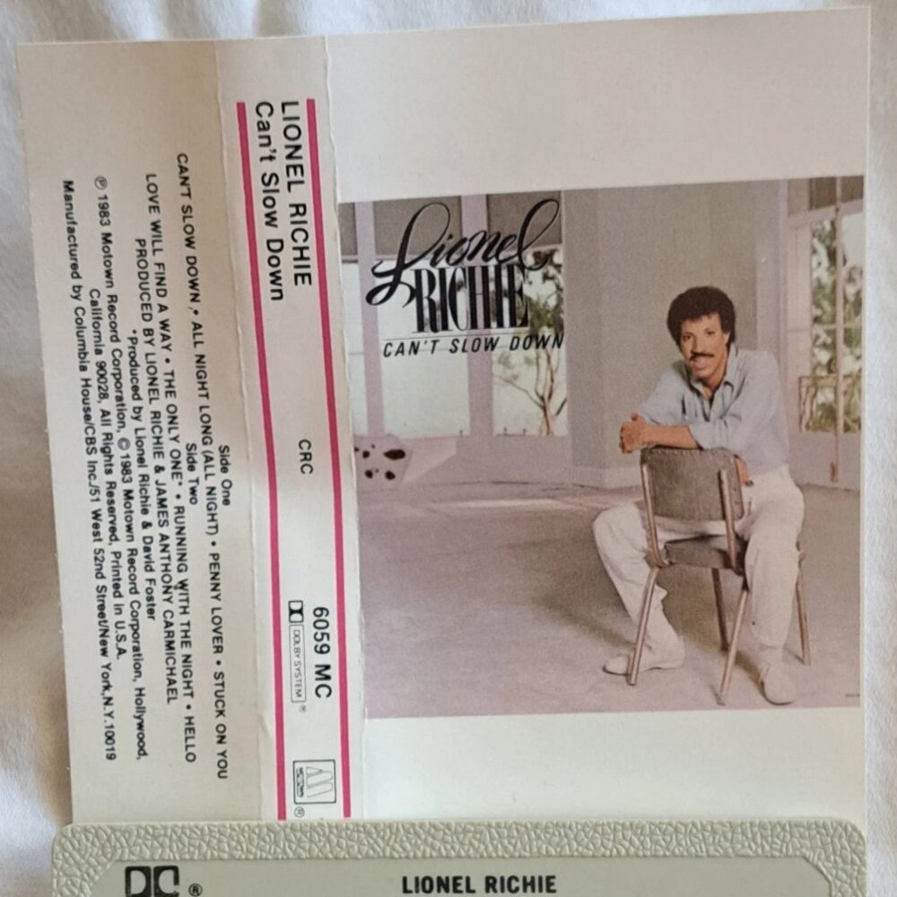 Can't Slow Down by Lionel Richie (Cassette, 1983, Motown)